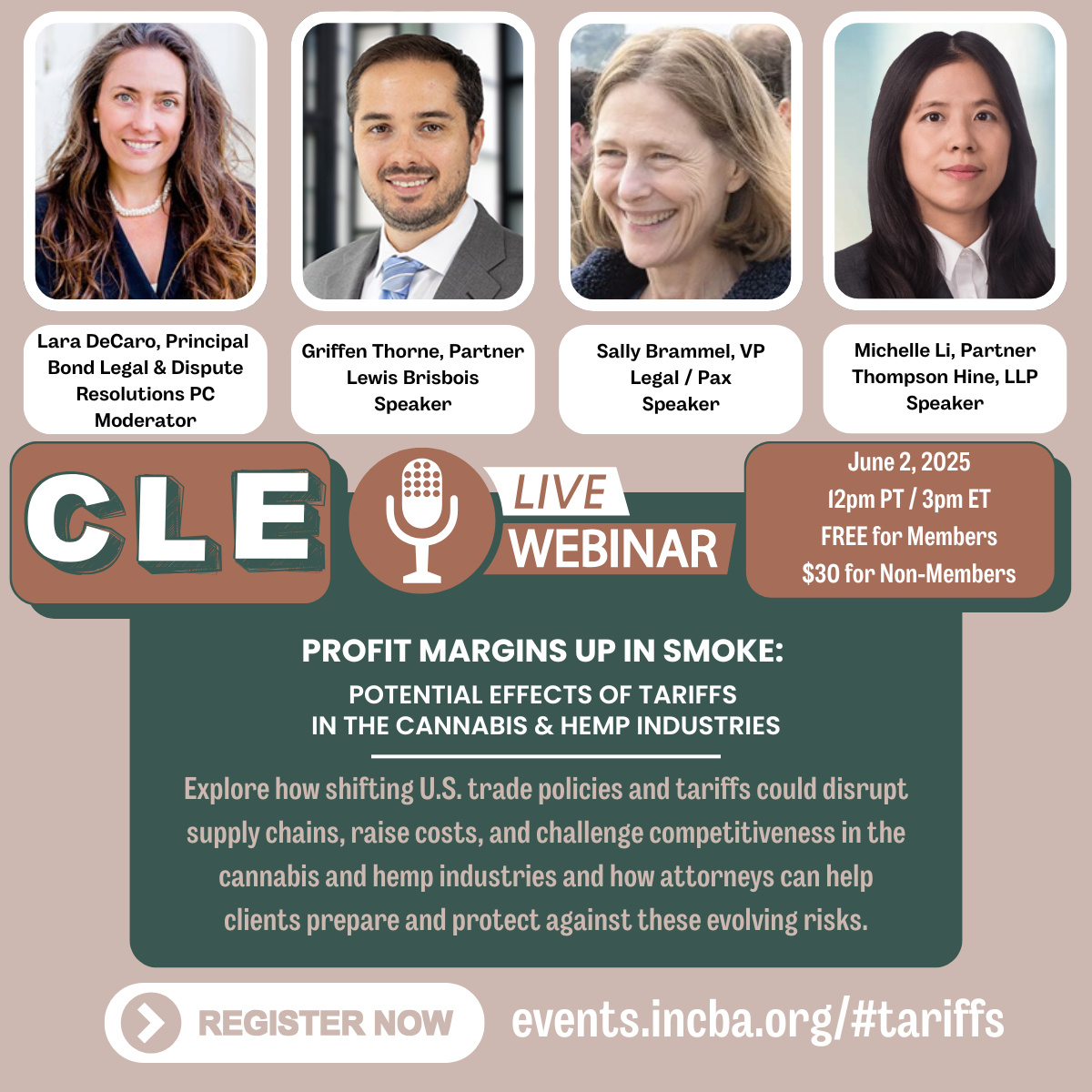Profit Margins Up In Smoke- Potential Effects of Tariffs in the Cannabis and Hemp Industries webinar graphic