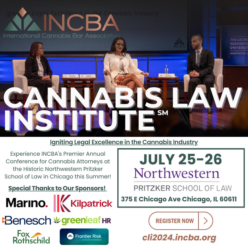 Cannabis Law Institute marketing graphic. The premier annual conference for cannabis attorneys.